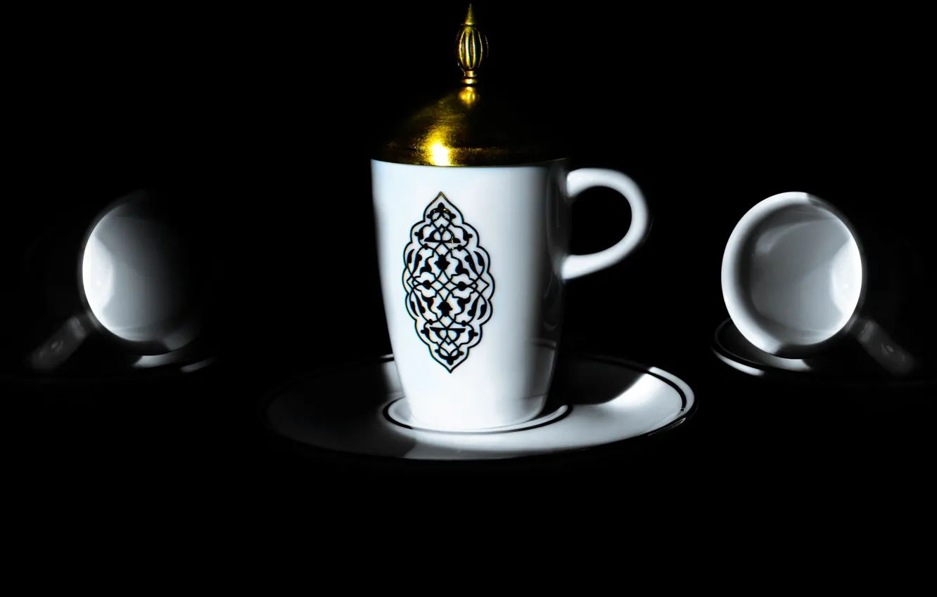 Фото обои cups, caffe, cream pot