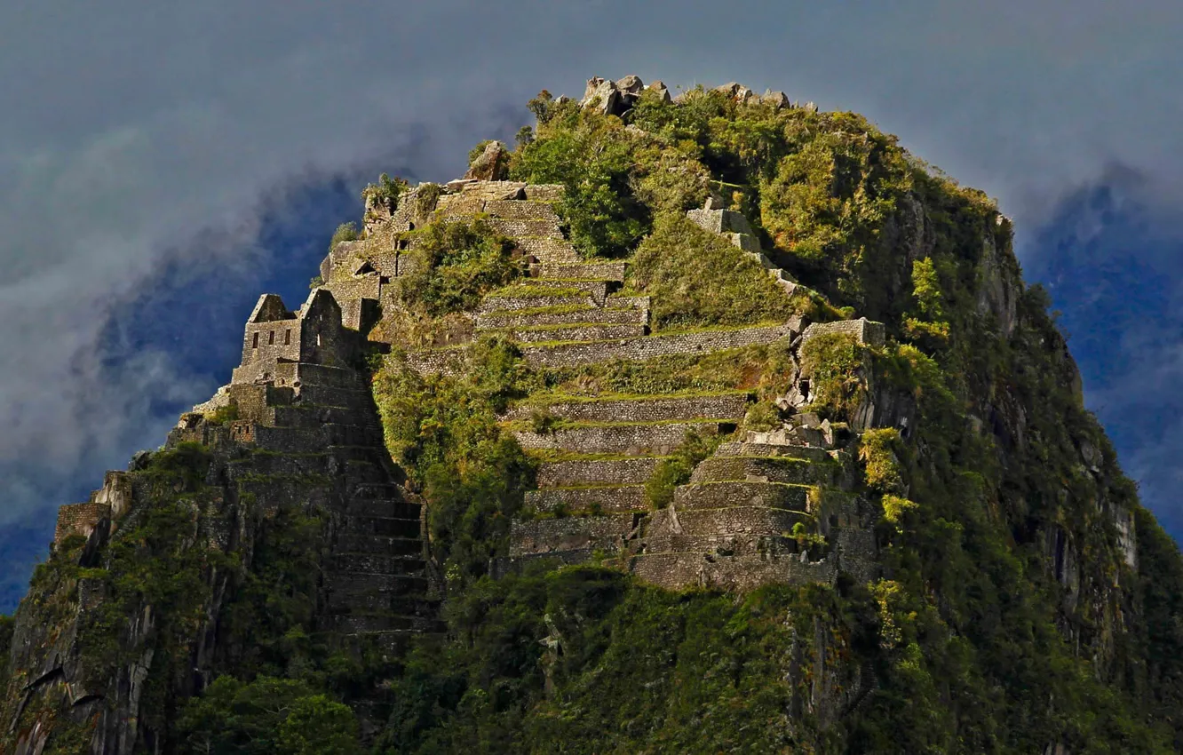 Фото обои гора, руины, Перу, Уайна-Пикчу