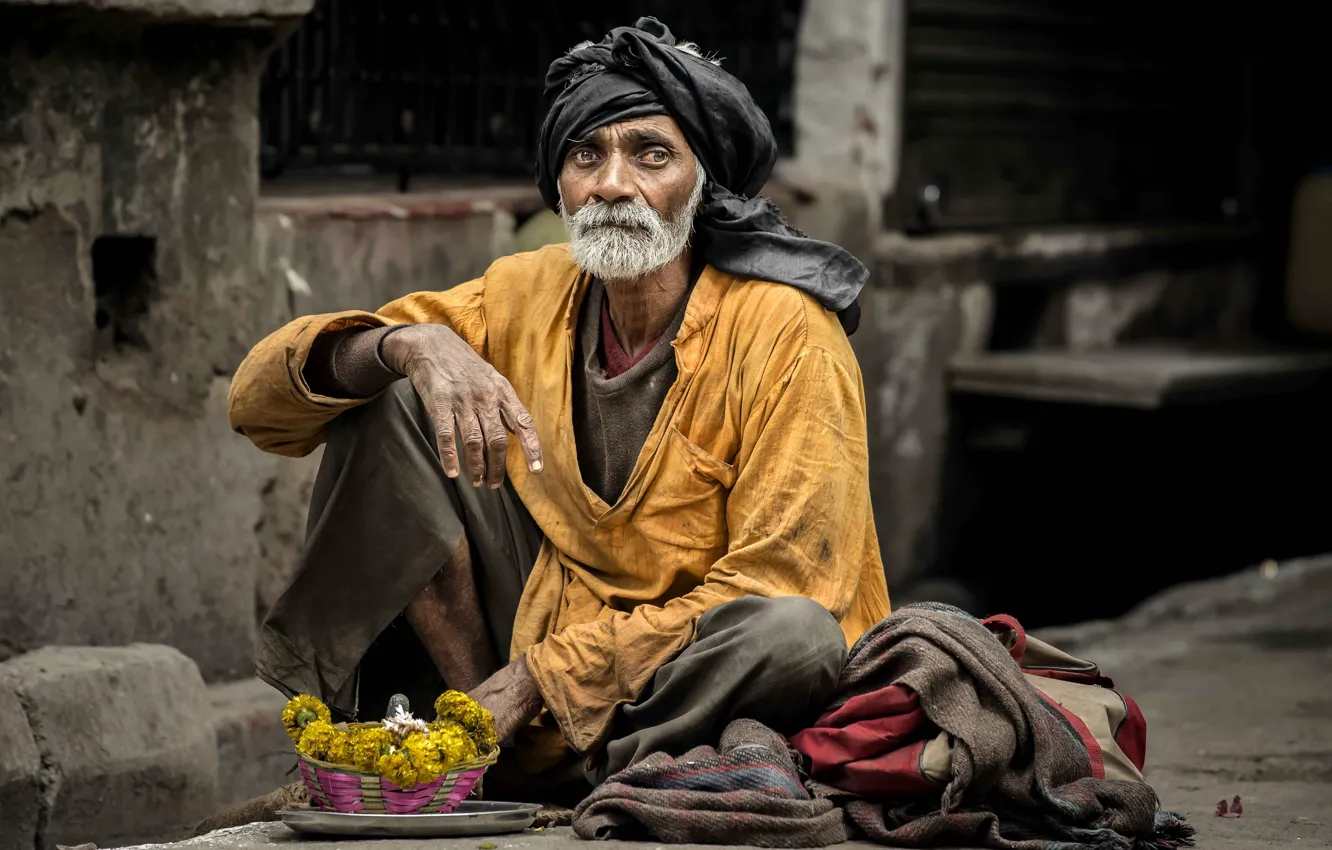 Фото обои город, улица, человек