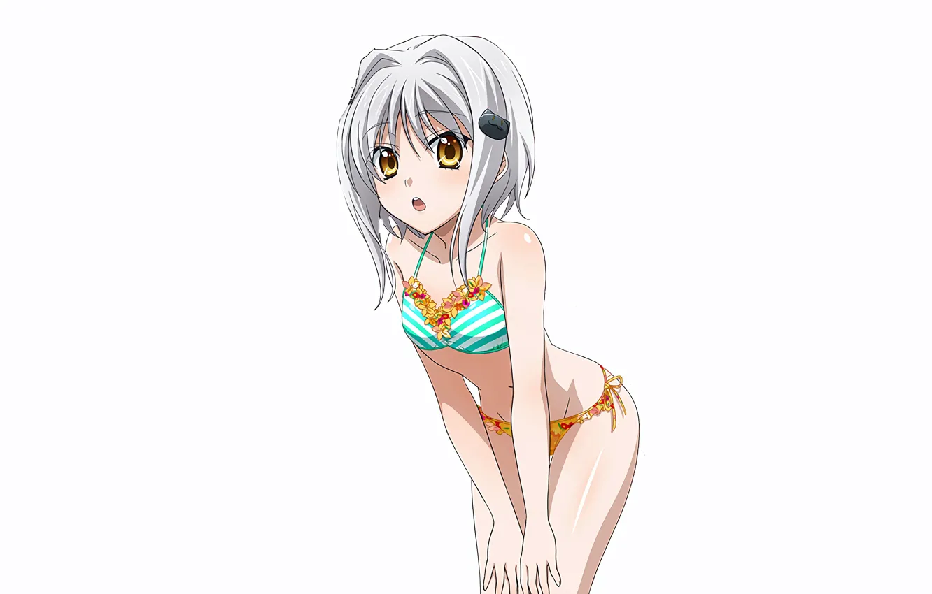 Фото обои girl, sexy, cleavage, boobs, anime, beautiful, short hair, pretty