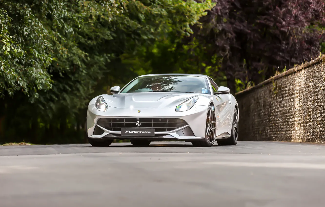 Фото обои Ferrari, berlinetta, F12, Silver