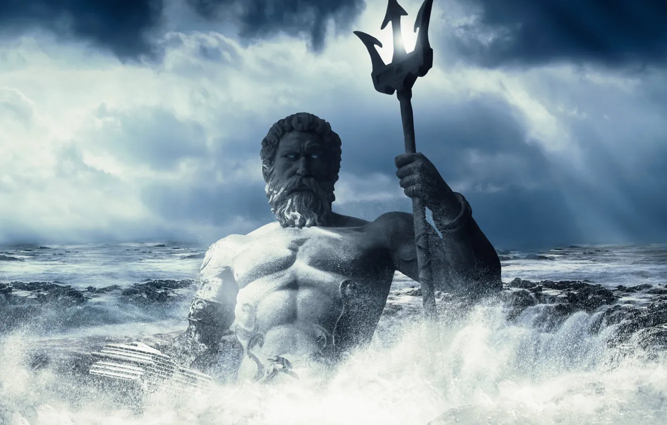 Фото обои Нептун, мифы, бог морей