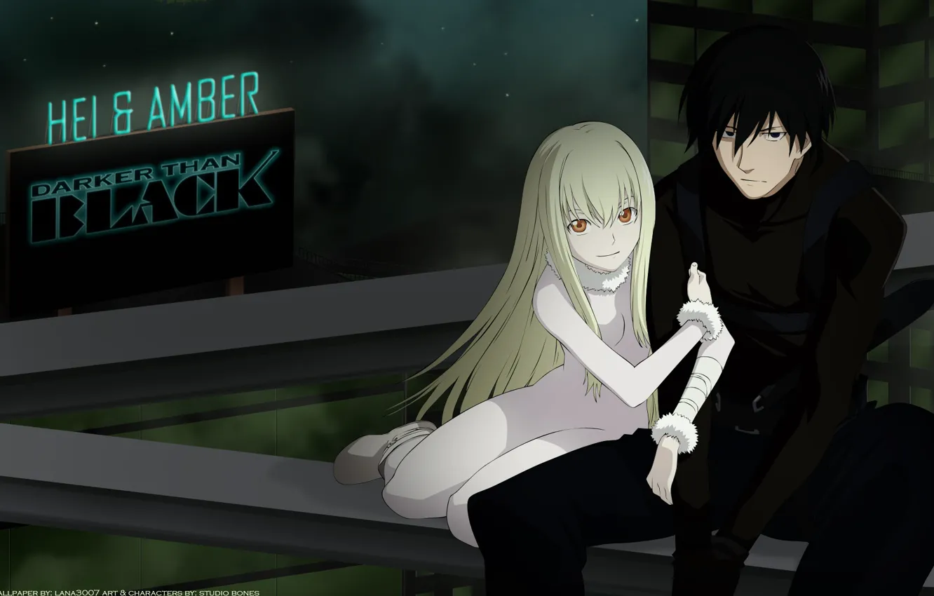 Фото обои аниме, двое, Darker than Black, Темнее черного