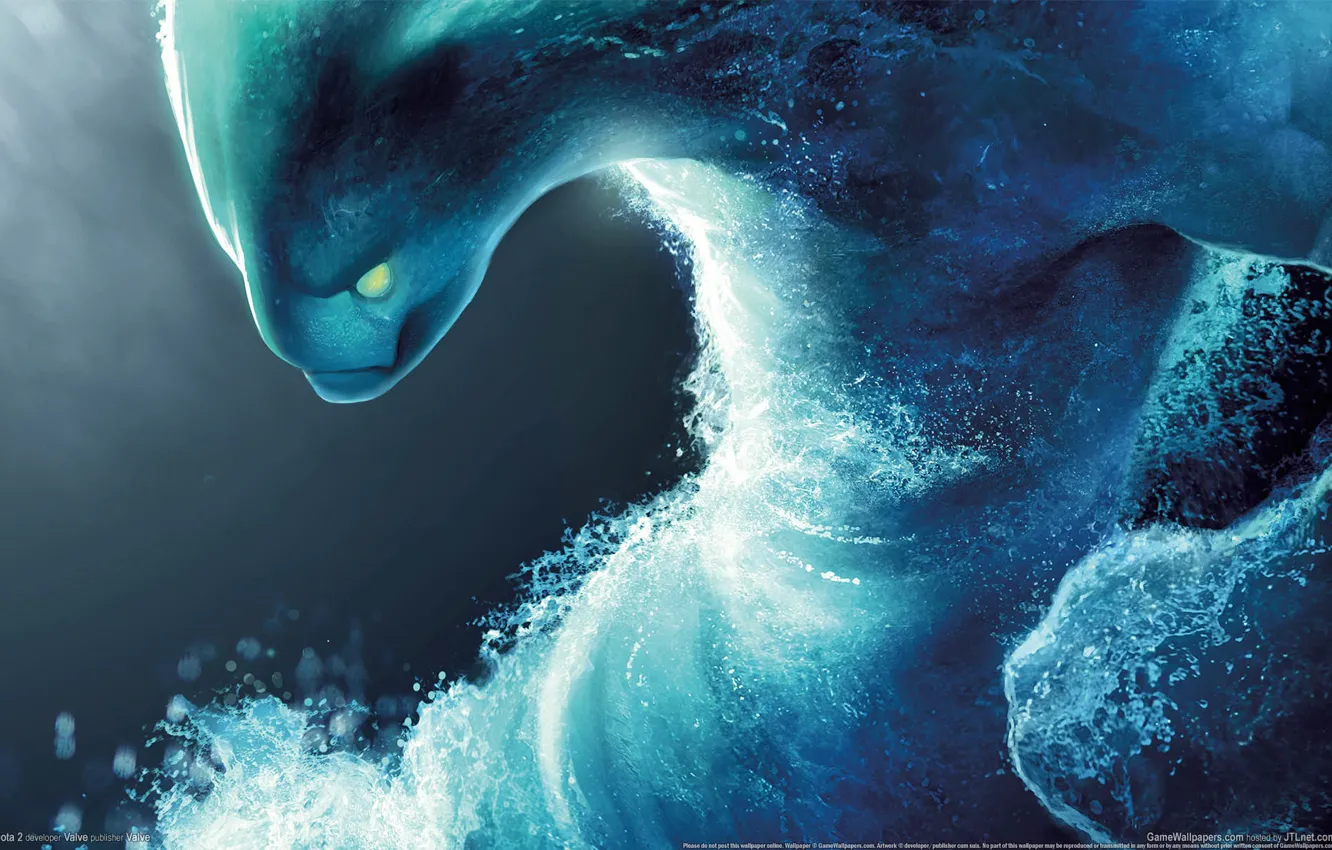 Фото обои вода, стихия, магия, фэнтези, game wallpapers, Dota 2