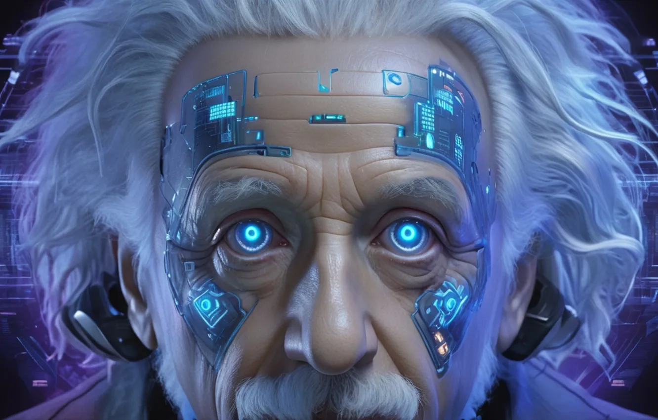 Фото обои old, creative, man, cool, science