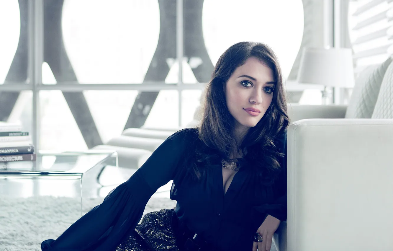 Фото обои актриса, брюнетка, фотосессия, Kat Dennings, Кэт Деннингс, Isaac Sterling, Zooey