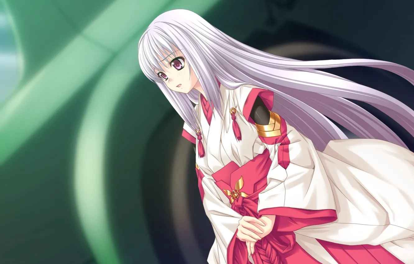 Фото обои аниме, арт, девочка, кимоно