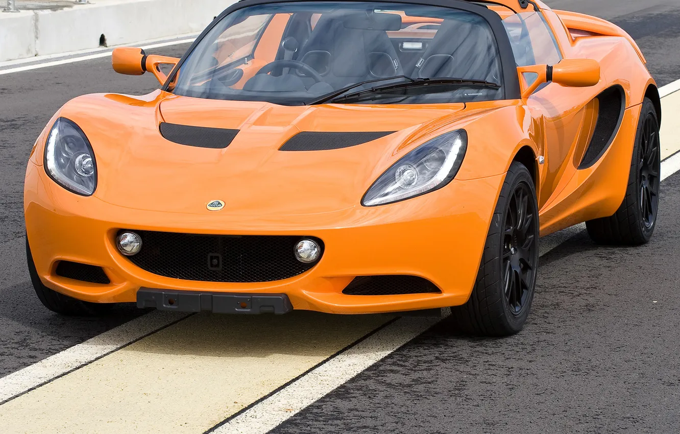 Фото обои car, авто, обои, Lotus, передок, orange, Elise S