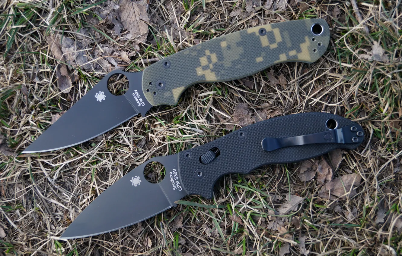Фото обои s30v, складные, Para-Military, Spyderco Manix 2 Black