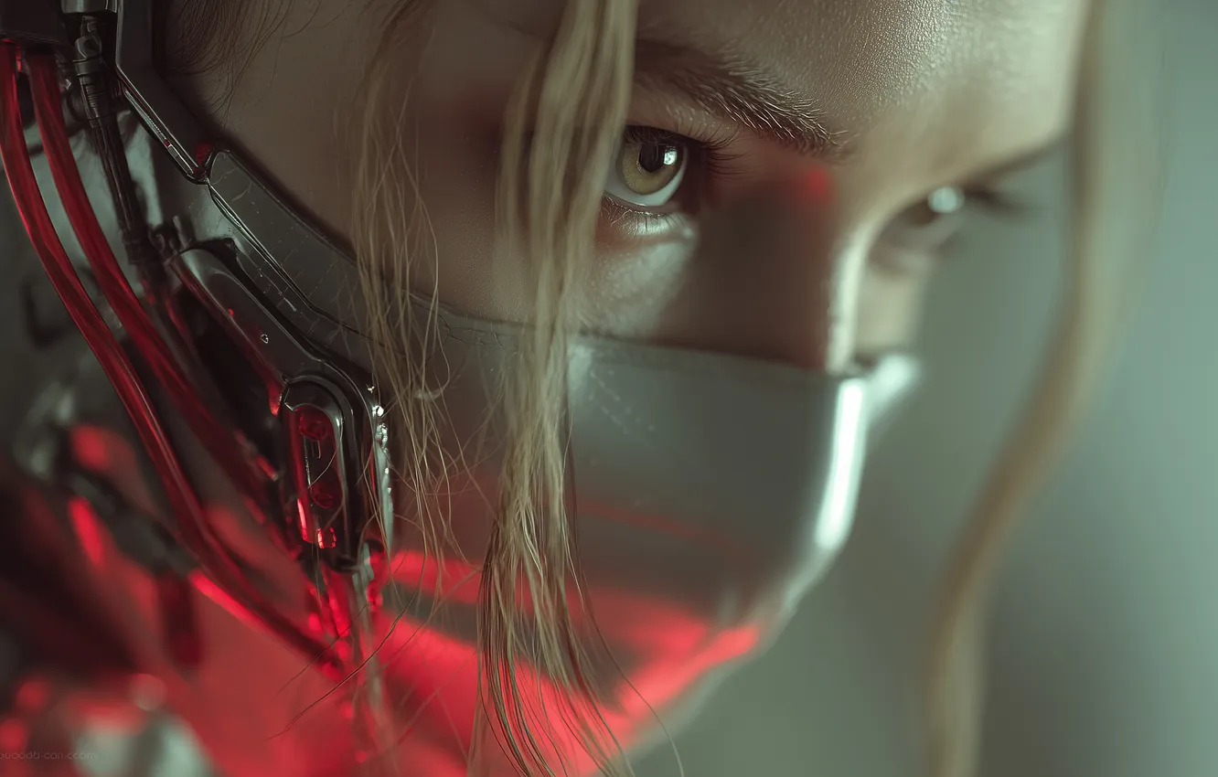 Фото обои девушка, маска, киберпанк, science fiction, cyberpunk, women, mask, научная фантастика