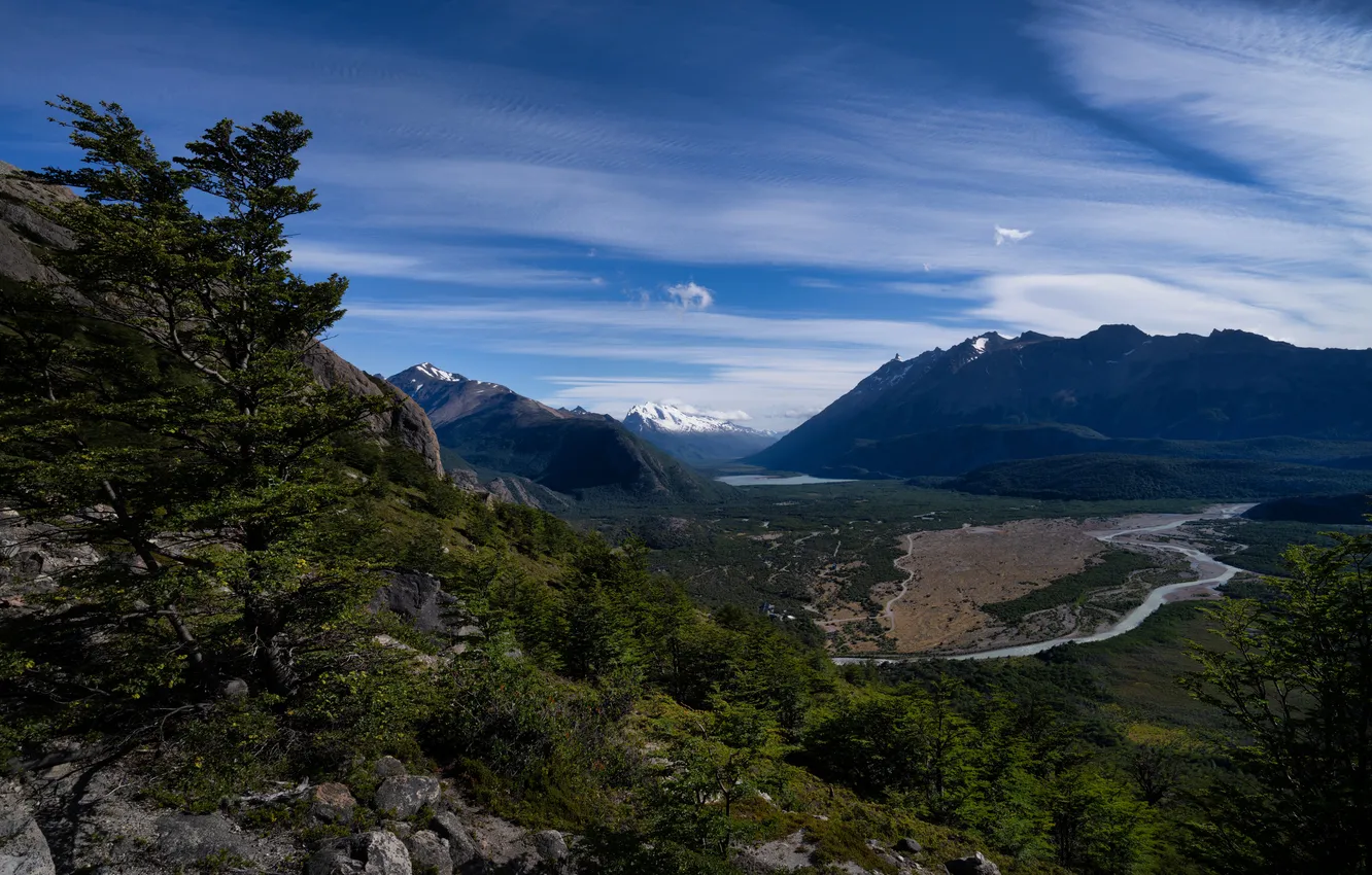 Фото обои Горы, Пейзаж, Аргентина, Реки, Patagonia