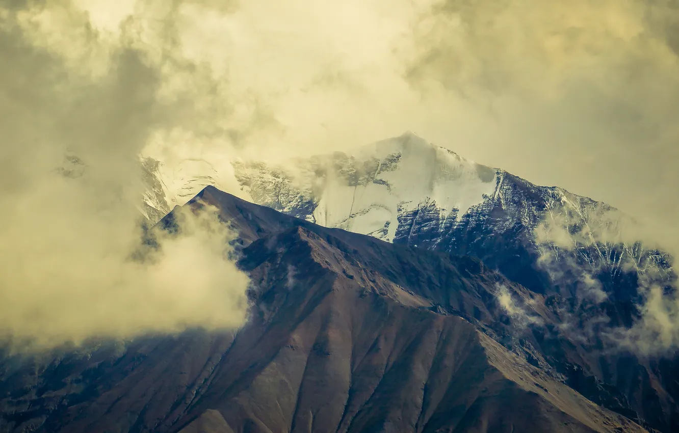 Фото обои USA, Alaska, United States, Denali National Park, clouds, snow, United States of America, On Explore