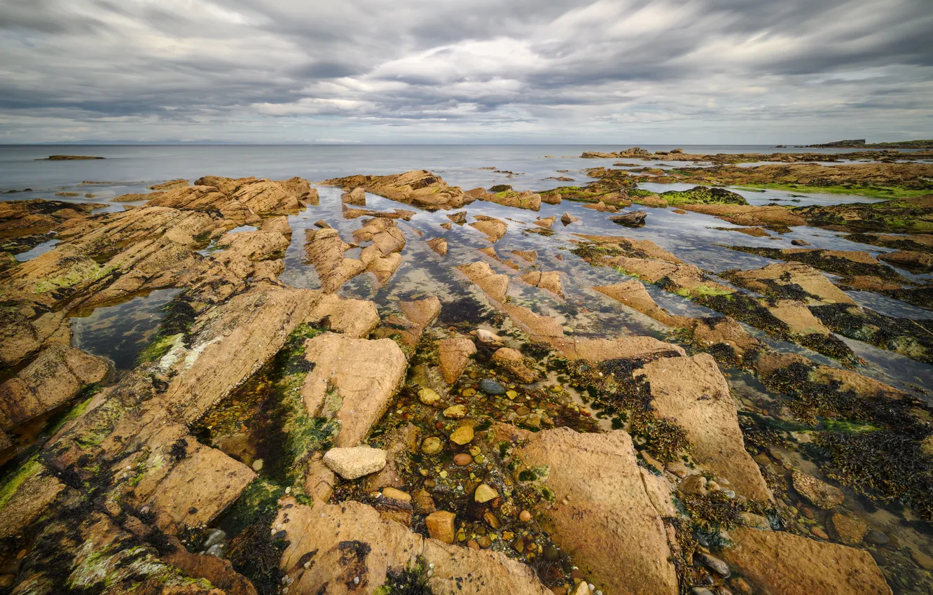 Фото обои море, камни, побережье