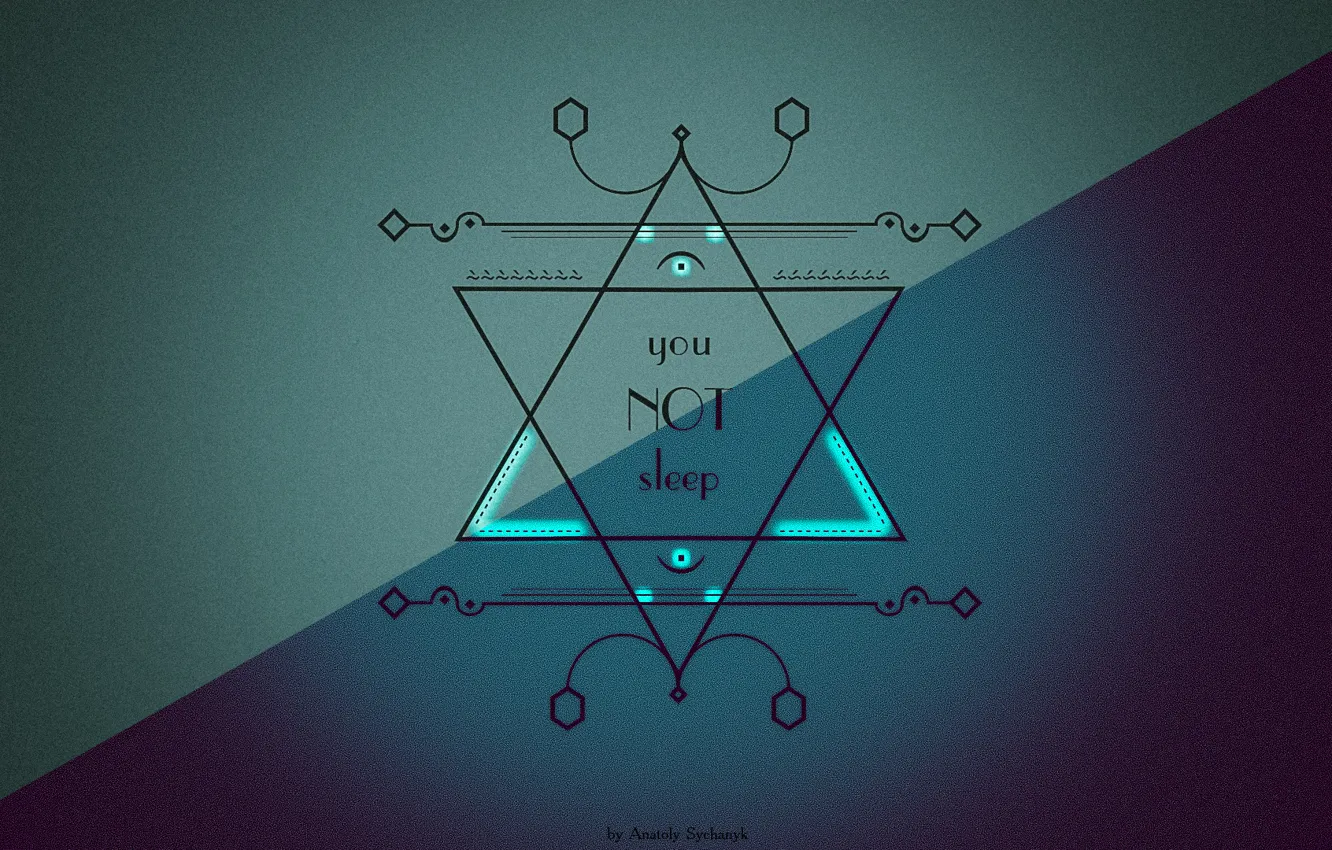 Фото обои шум, треугольник, notsleep, двацвета