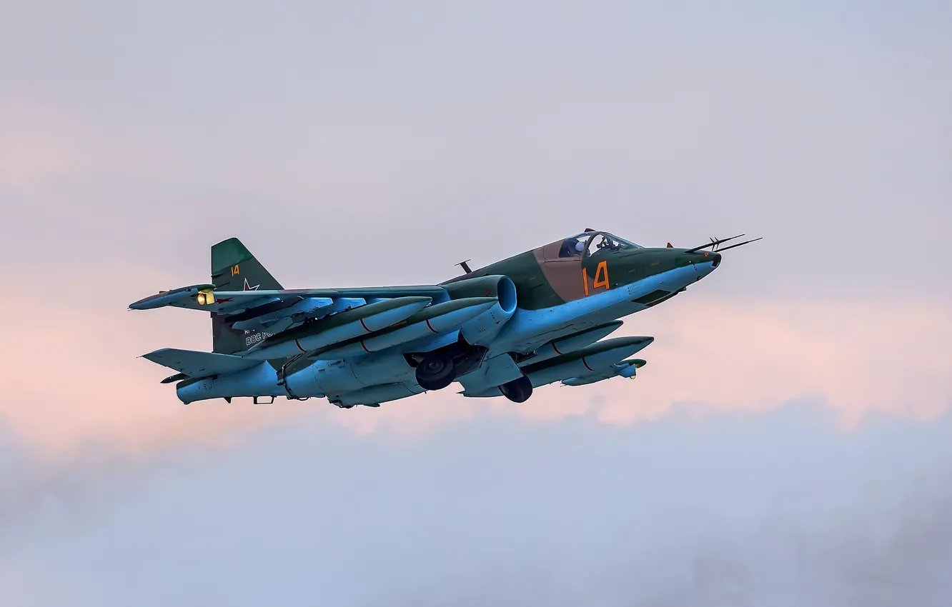 Фото обои штурмовик, Су-25, Frogfoot, ВВС России, Su-25