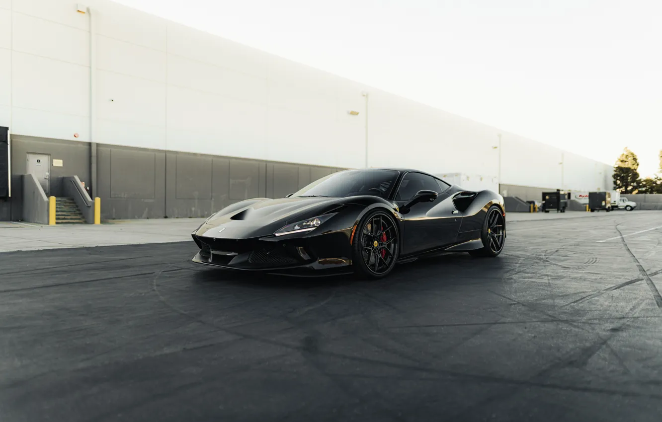 Фото обои Ferrari, Black, F8 Tributo