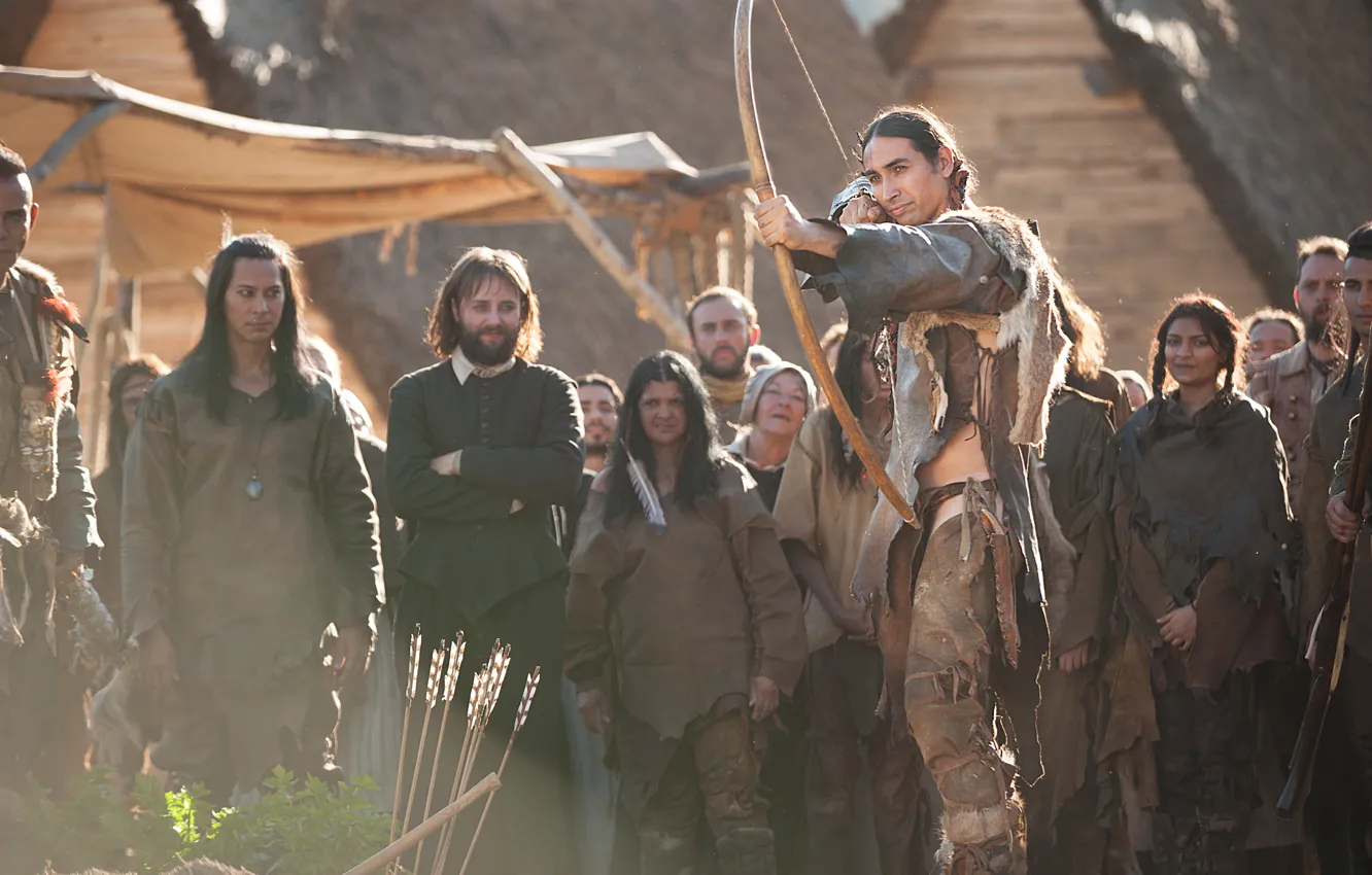 Фото обои фильм, кадр, актер, Saints and Strangers, Tatanka Means as Hobbamock