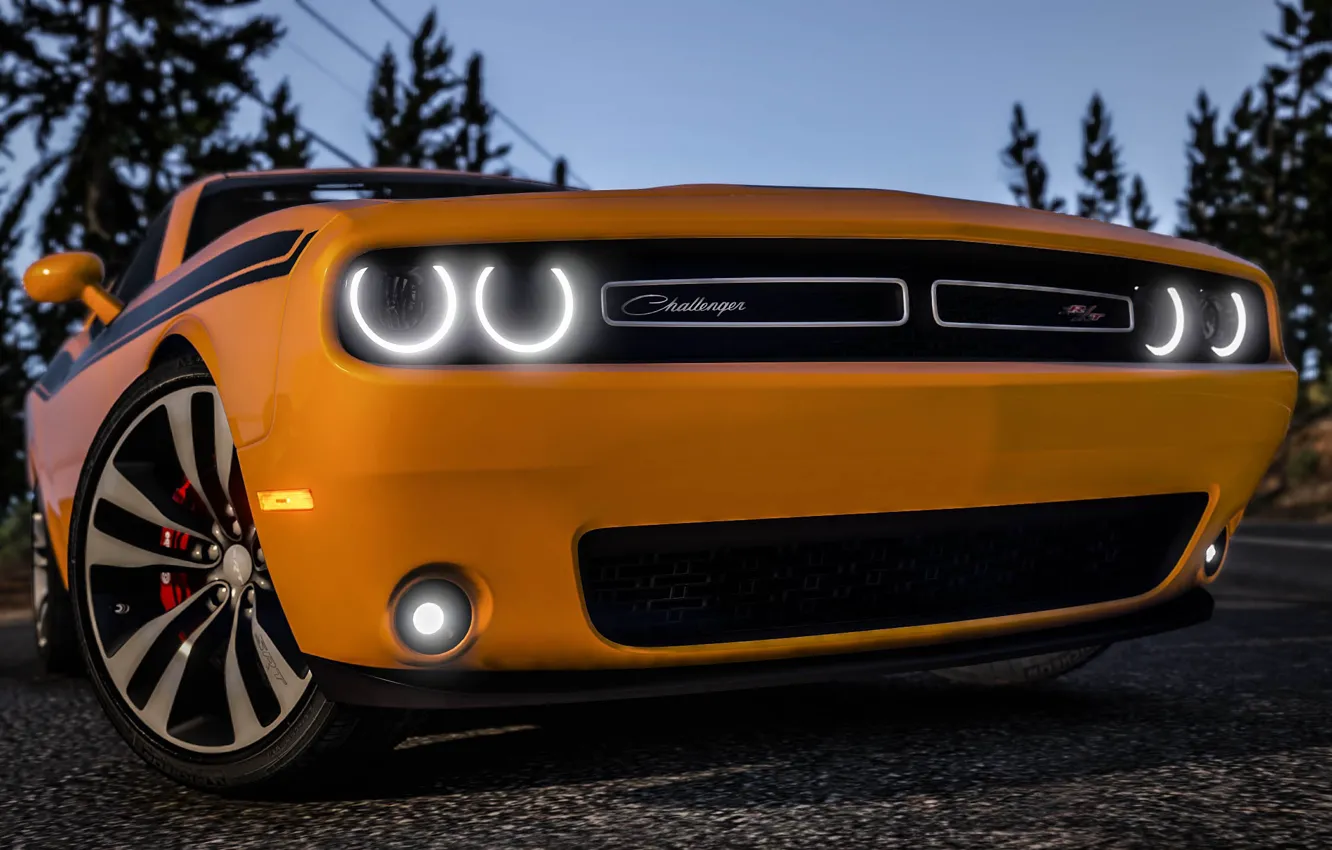 Фото обои Dodge Challenger, GTA, Grand Theft Auto V