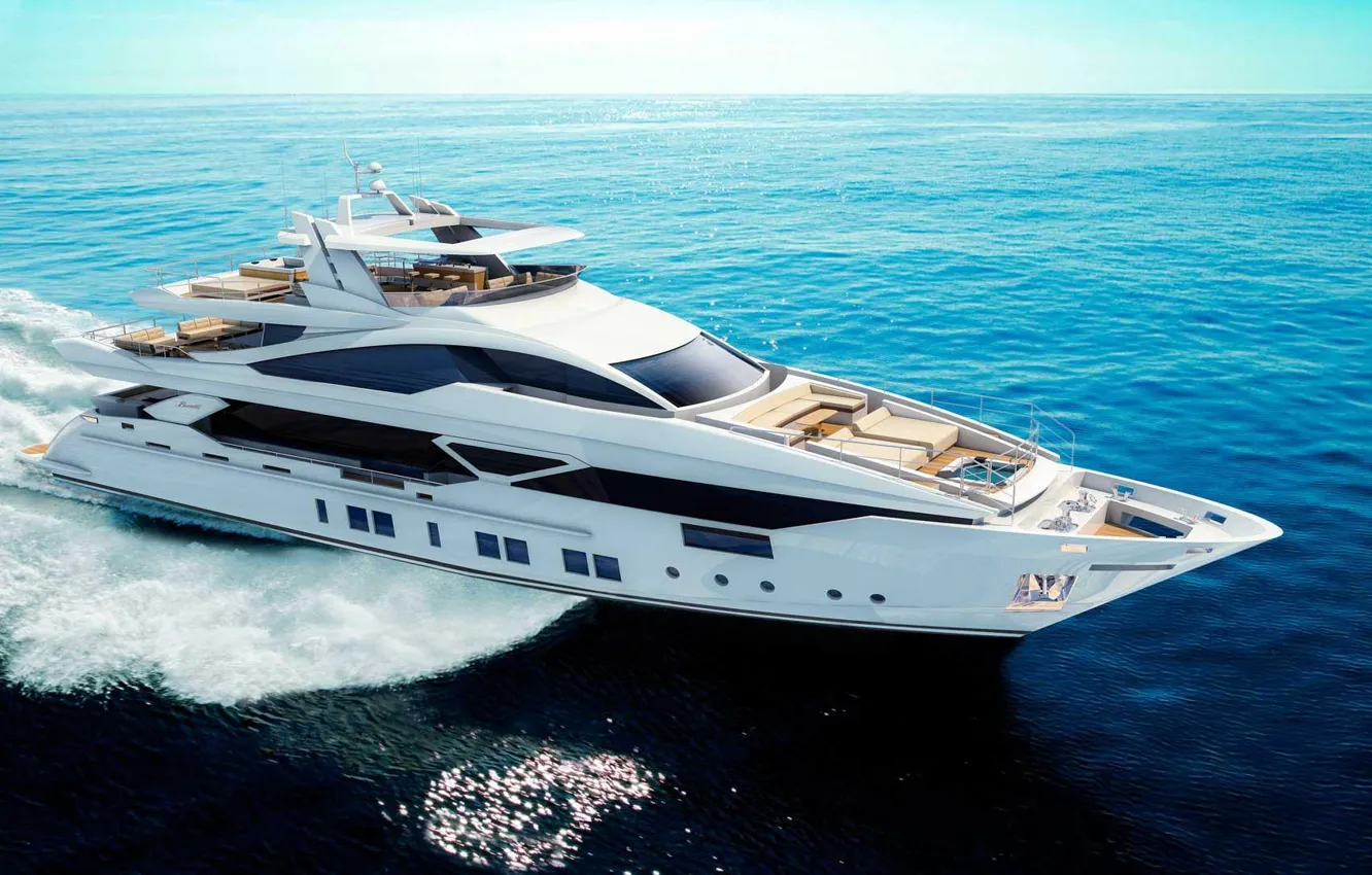 Фото обои море, яхта, люкс, luxury, superyacht, Benetti, megayacht