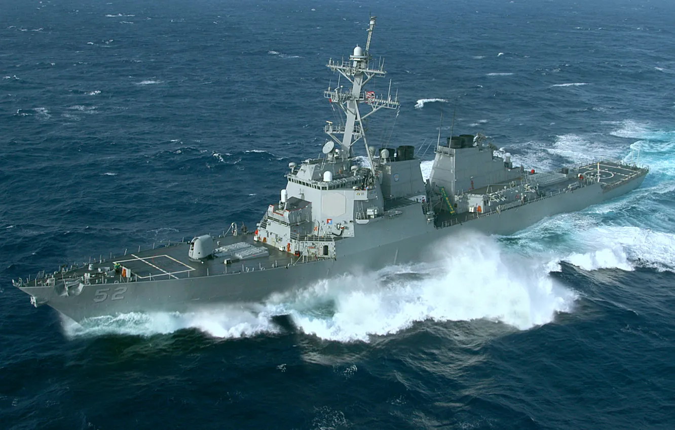 Фото обои ВМС США, эскадренный миноносец, USS Barry, DDG-52