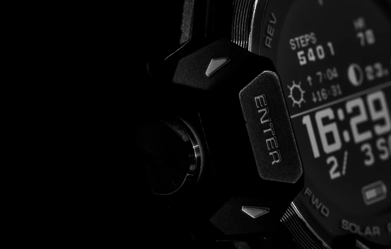 Фото обои dark, black, 2000, heart, water, watch, protection, casio