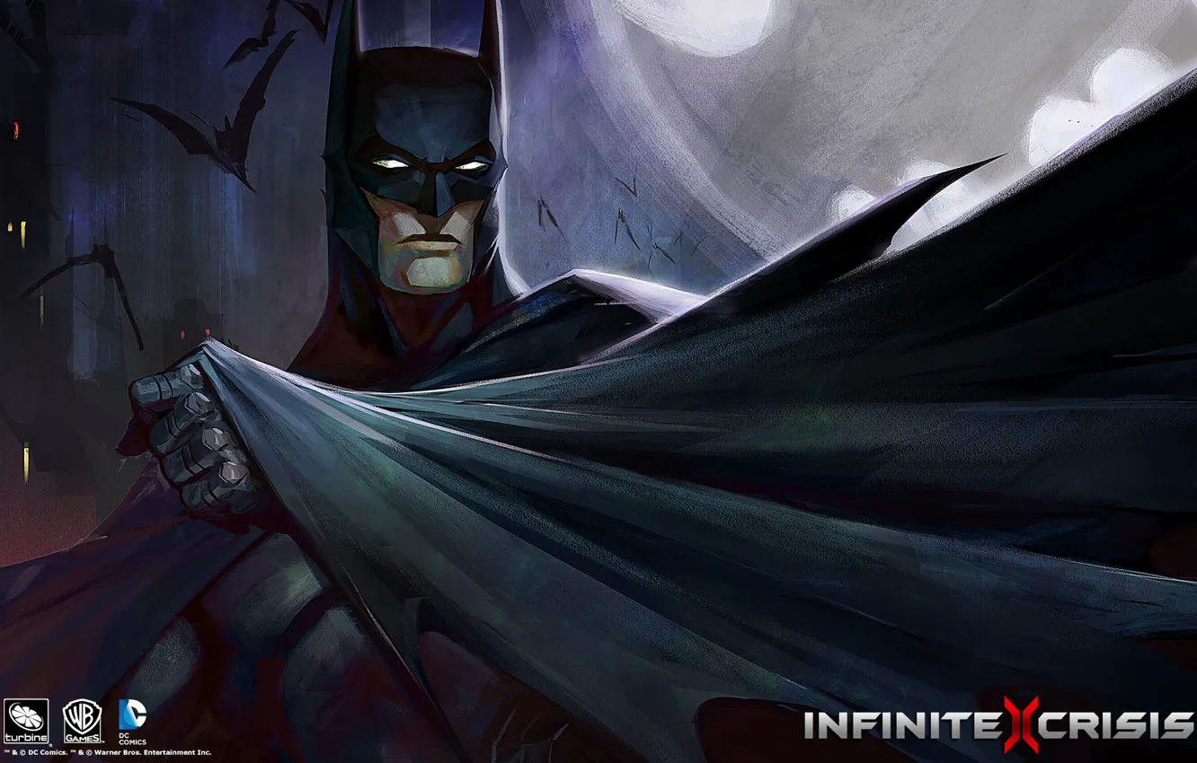 Фото обои batman, Бэтмен, game, плащ, Infinite Crisis