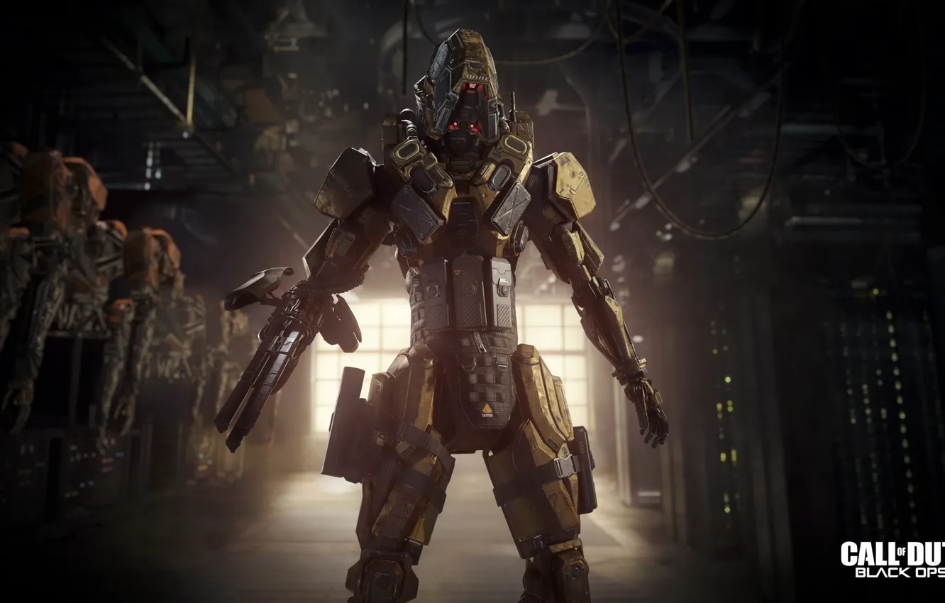 Фото обои оружие, Call of Duty, киборг, убийца, датчики, Reaper, Black Ops 3, Specalist