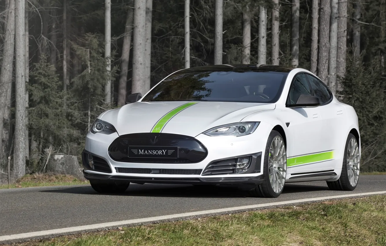 Фото обои Tesla, Mansory, Model S, 2016