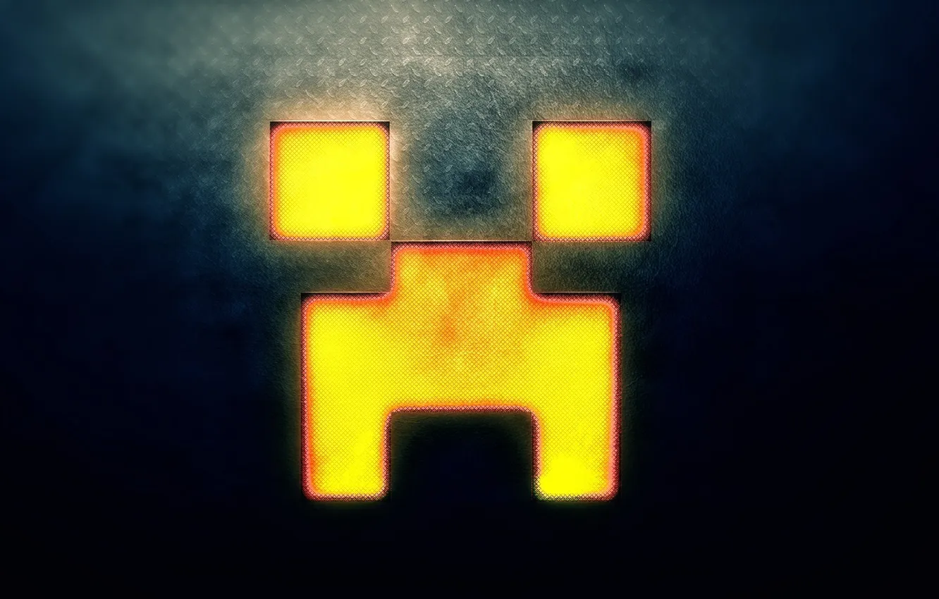 Фото обои игра, Minecraft, Burning Creeper