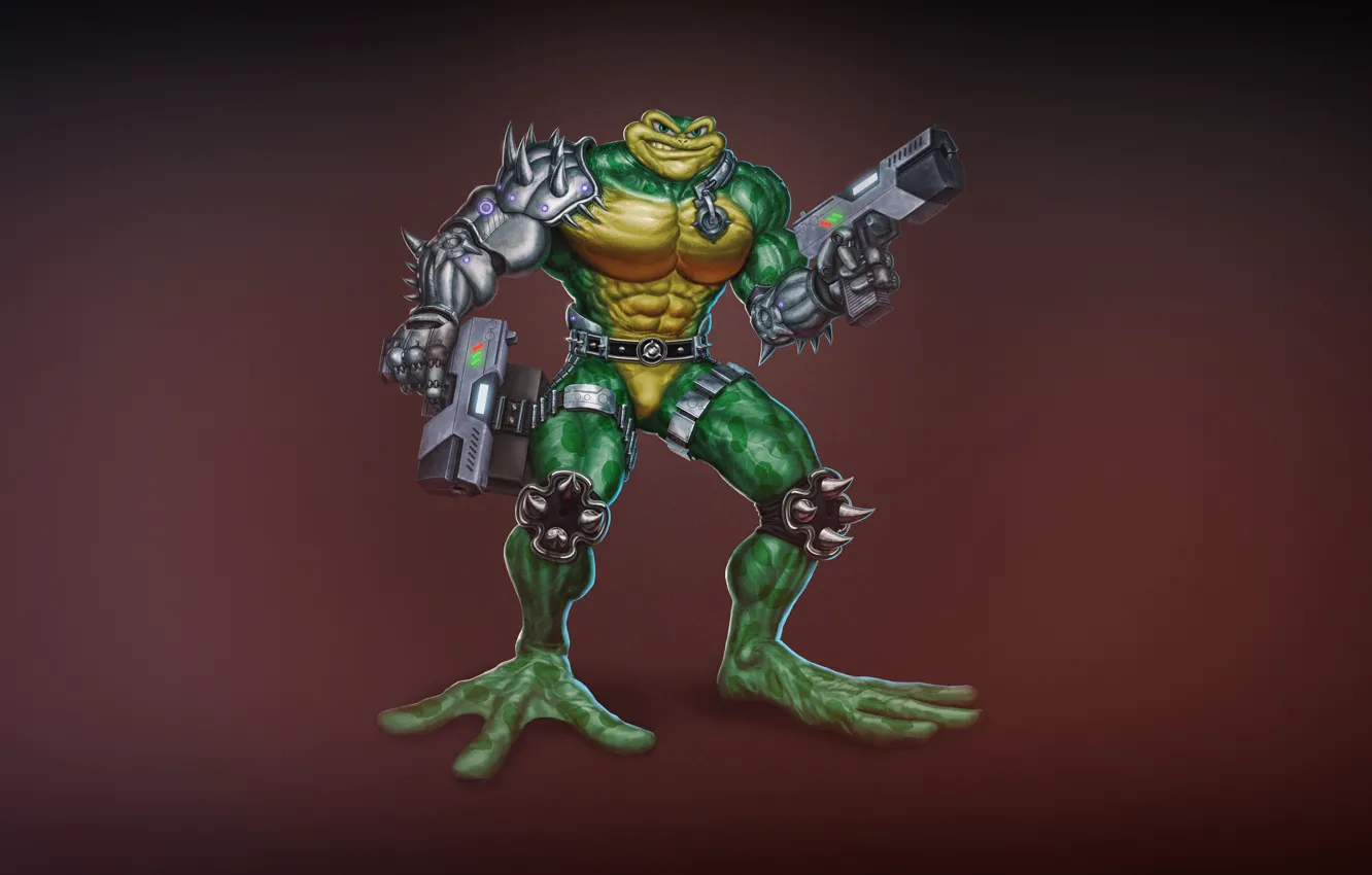 Фото обои Минимализм, Рисунок, Арт, Жаба, Battletoads, Rash, Жабы, ANDREY GORKOVENKO