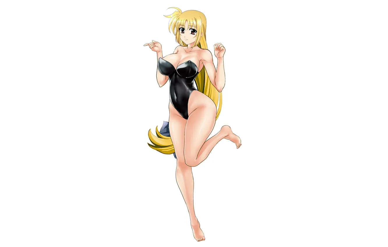 Фото обои girl, sexy, cleavage, long hair, legs, boobs, anime, beautiful