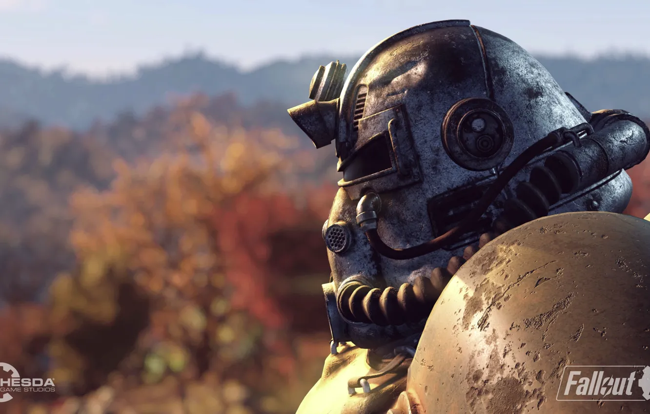 Фото обои Шлем, Fallout, Bethesda Softworks, Bethesda, Братство, Bethesda Game Studios, Brotherhood of Steel, Fallout 76