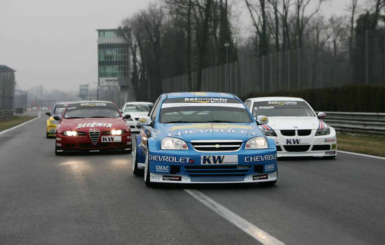 Фото обои дорога, фон, трасса, борьба, BMW, гонки, Alfa Romeo, Автомобили
