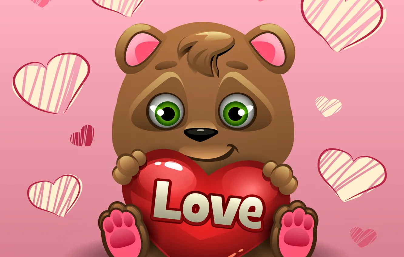 Фото обои сердце, мишка, love, bear, heart, romantic, teddy, Valentine's Day