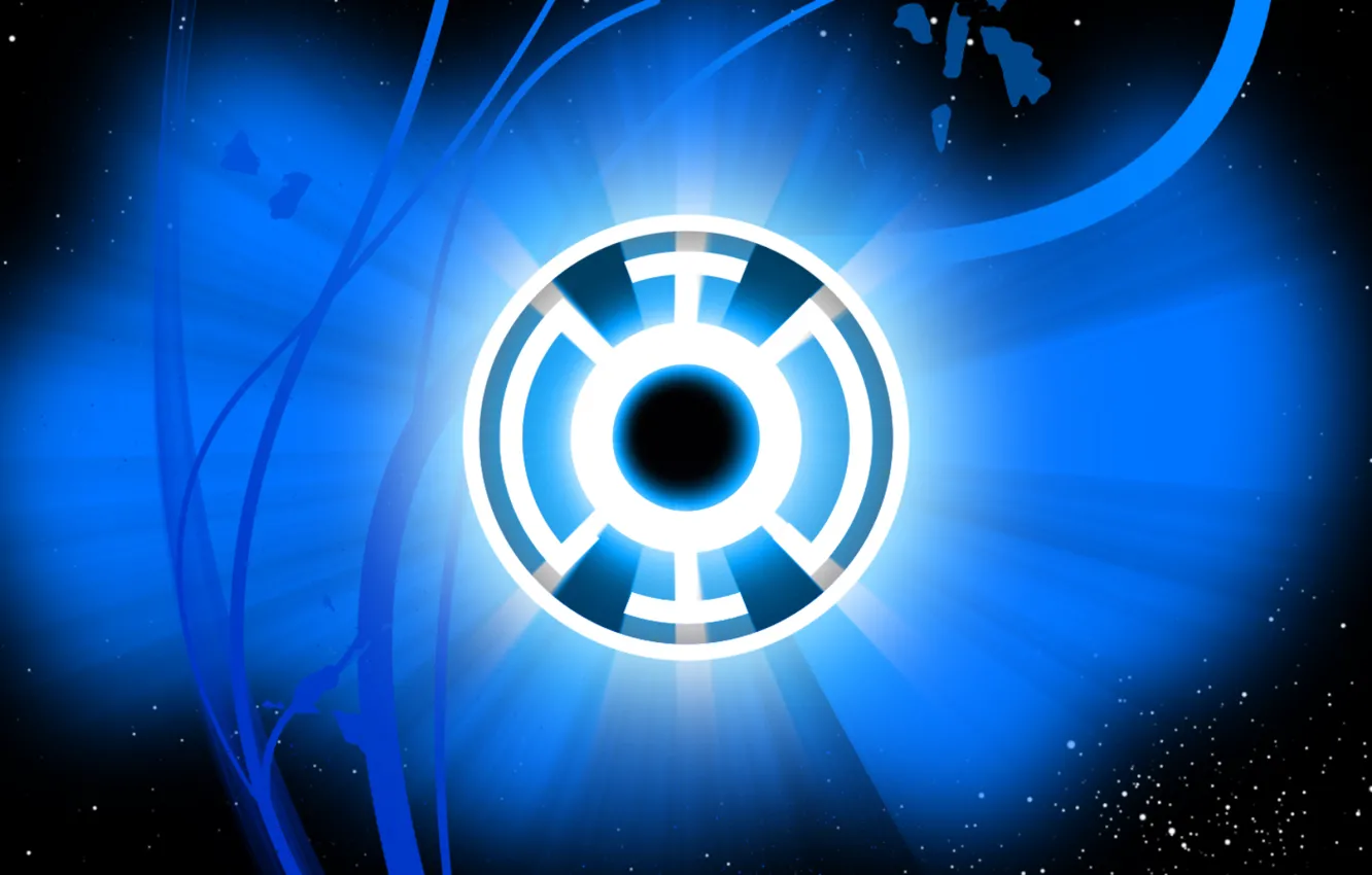Фото обои logo, comics, lantern, DC Comics, Blue Lantern