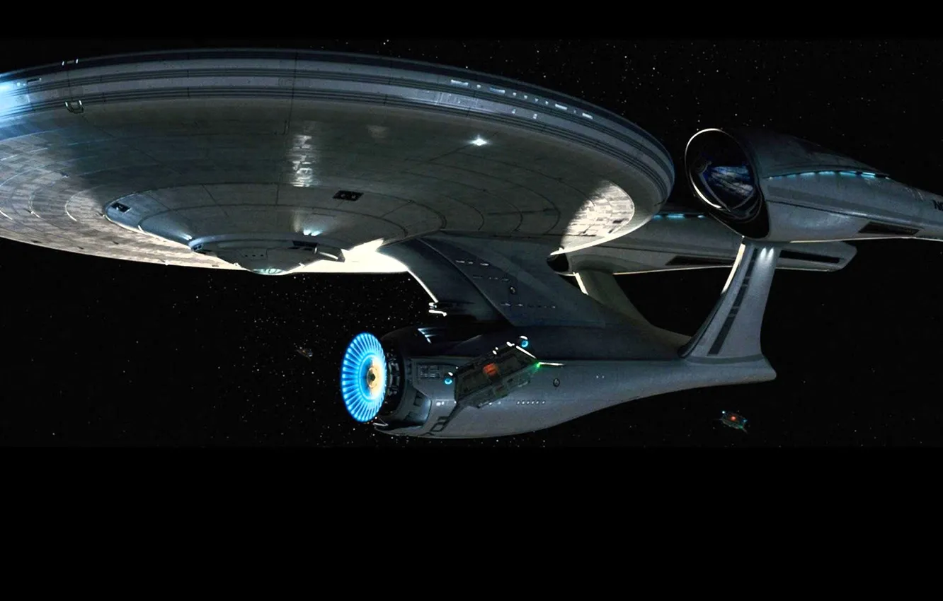 Фото обои космос, звезды, полет, станция, сериал, Star Trek, космический корабль