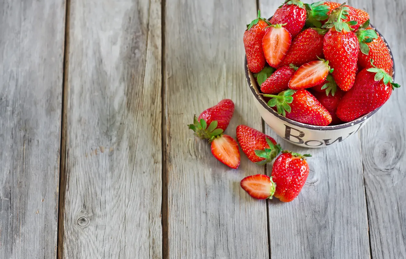 Фото обои ягоды, клубника, миска, strawberry, bowl