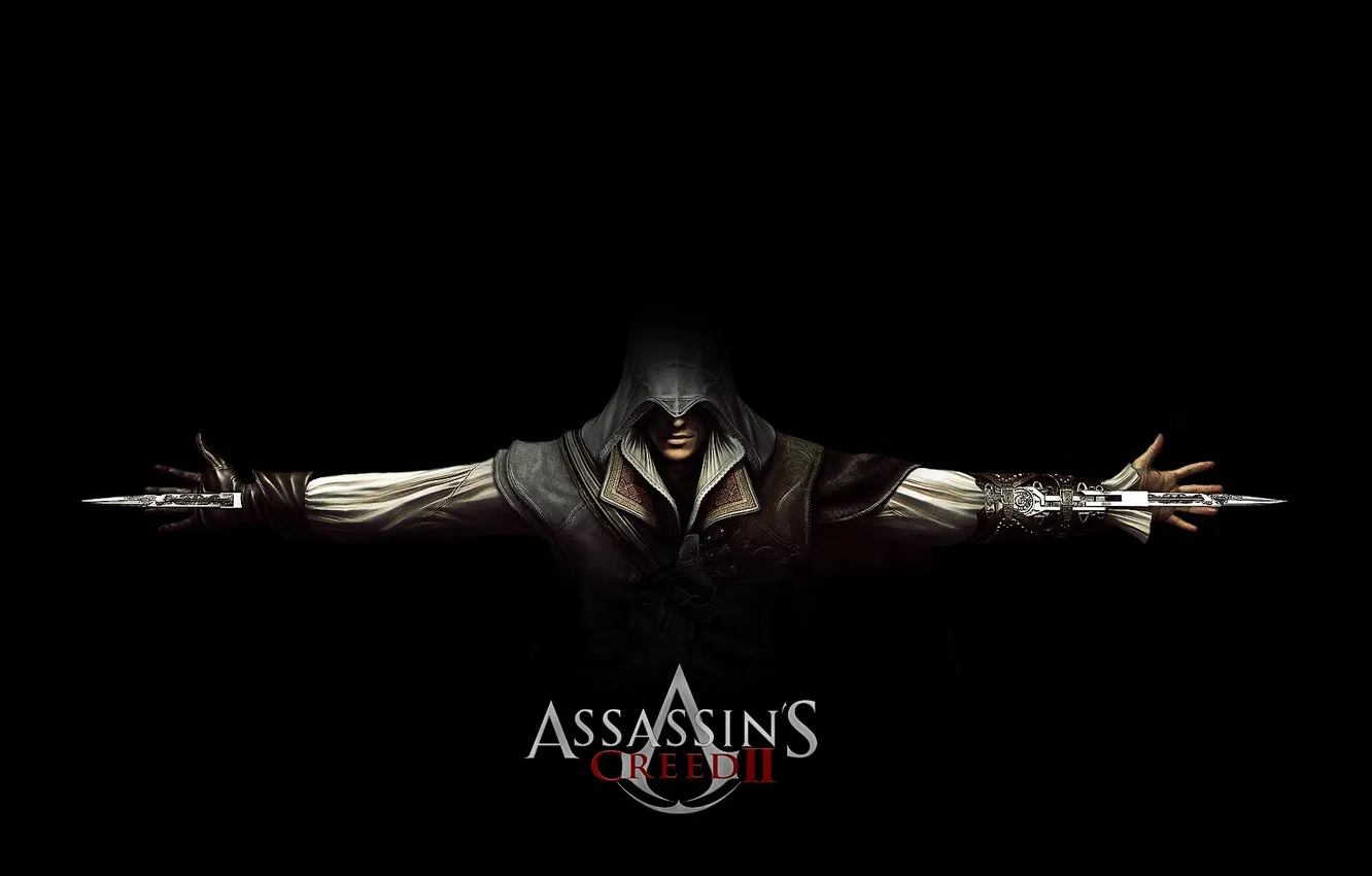 Фото обои Ассасин, Эцио Аудиторе, Скрытые Клинки, Убийца. Скрытый Клинок, Assassins Creed II