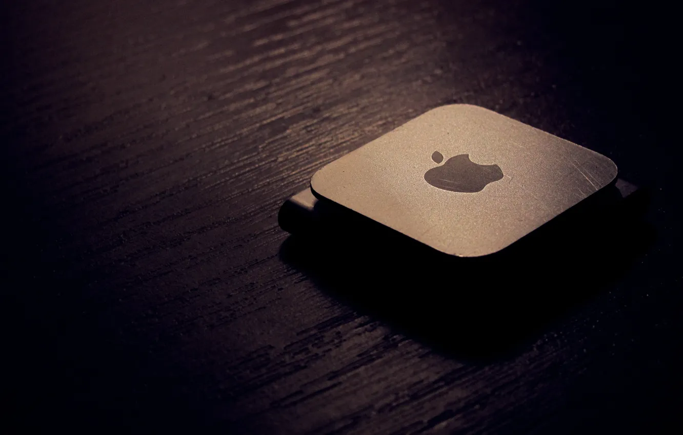 Фото обои макро, Apple, logo