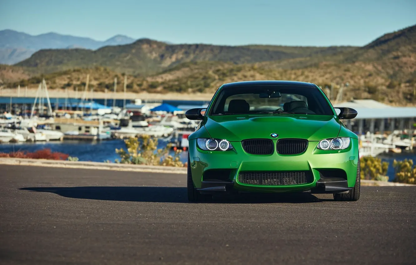 Фото обои Green, E92, M3 Competition