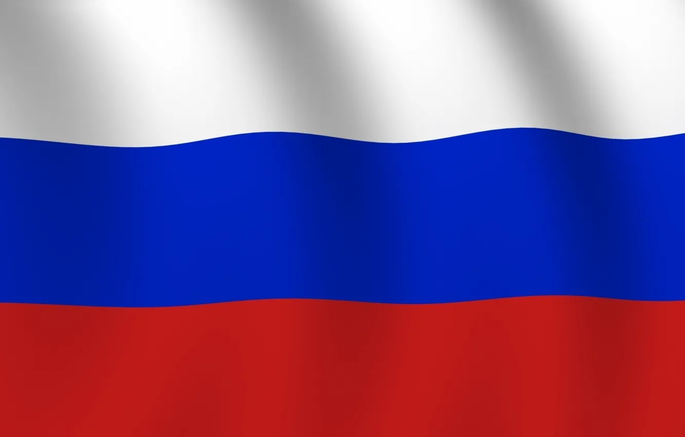 Фото обои Флаг, Россия, триколор