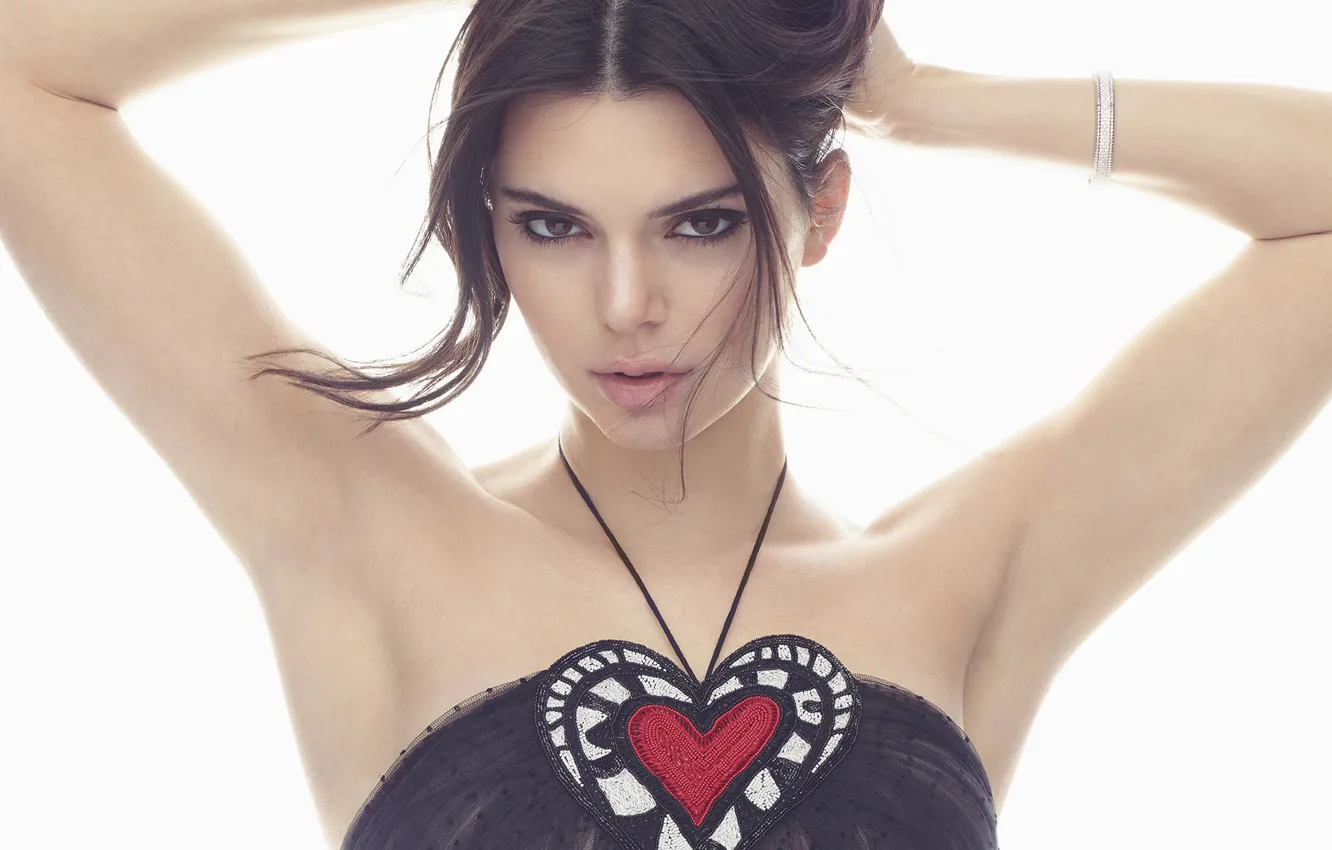 Фото обои взгляд, девушка, модель, майка, Kendall Jenner