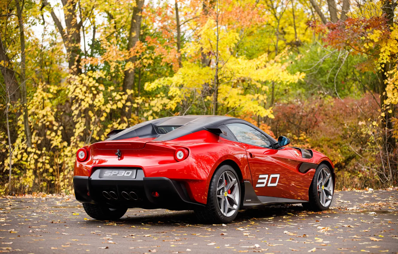 Фото обои Ferrari, red, SP30, Ferrari SP30
