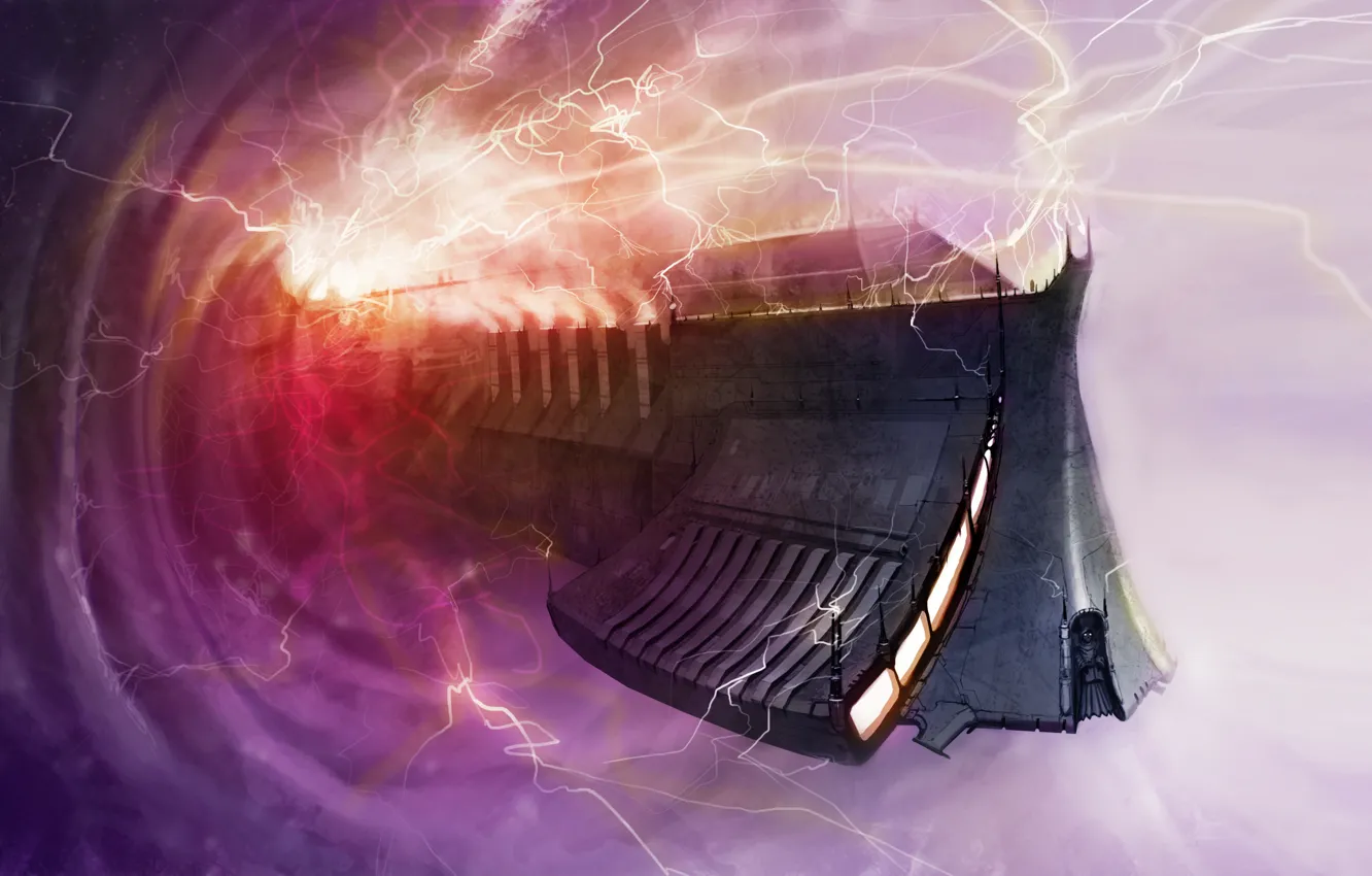 Фото обои portal, Warhammer, warhammer 40k, space ship, warp