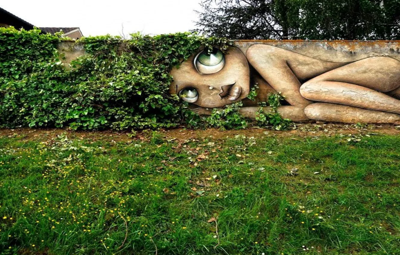 Фото обои girl, graffiti, street art, Street Art City