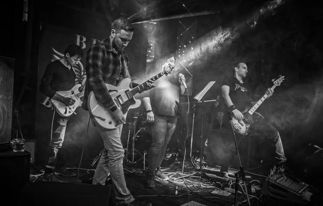 Фото обои monochrome, black and white, b&w, Tajikistan, Rock music, Dushanbe, Kide FotoArt, The Daze