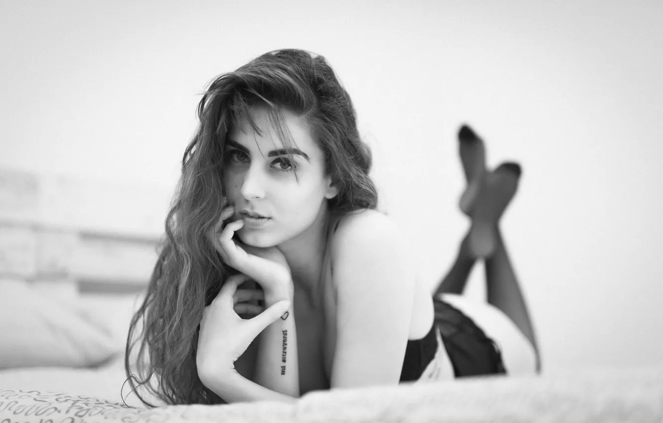 Фото обои лицо, модель, волосы, милашка, Federica