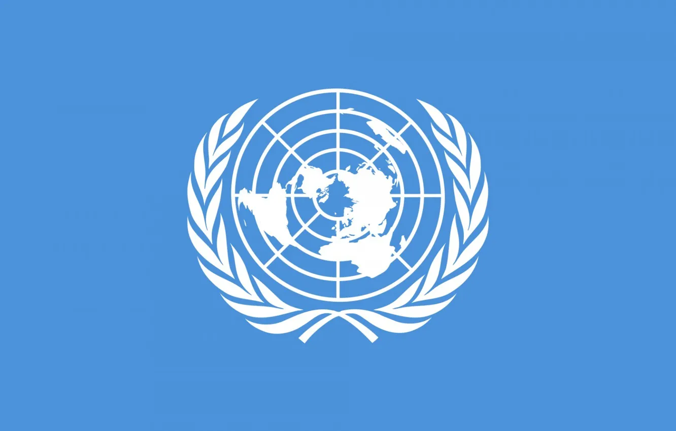 Фото обои world, blue, flag, united nation