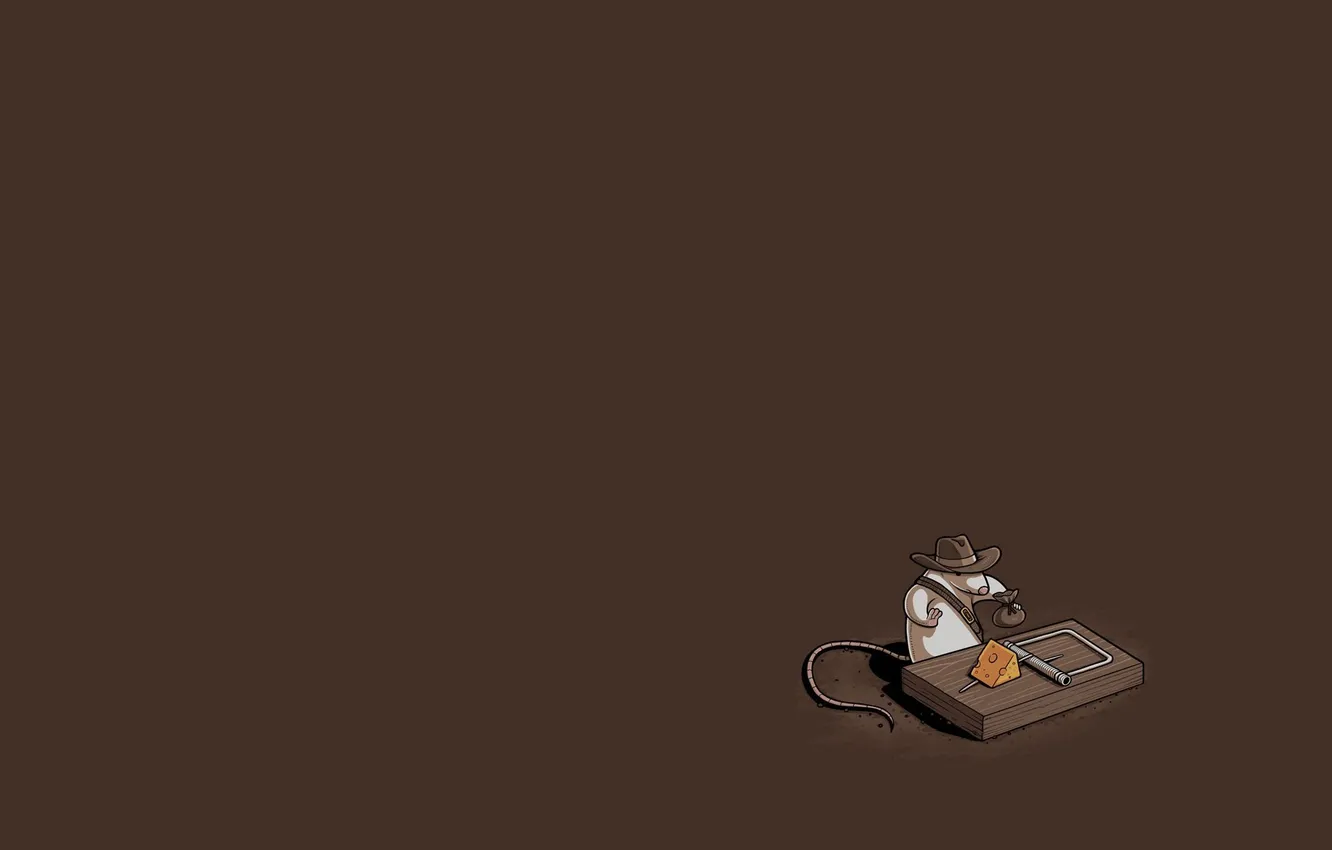 Фото обои minimalism, hat, food, artwork, cheese, treasure, humor, simple background