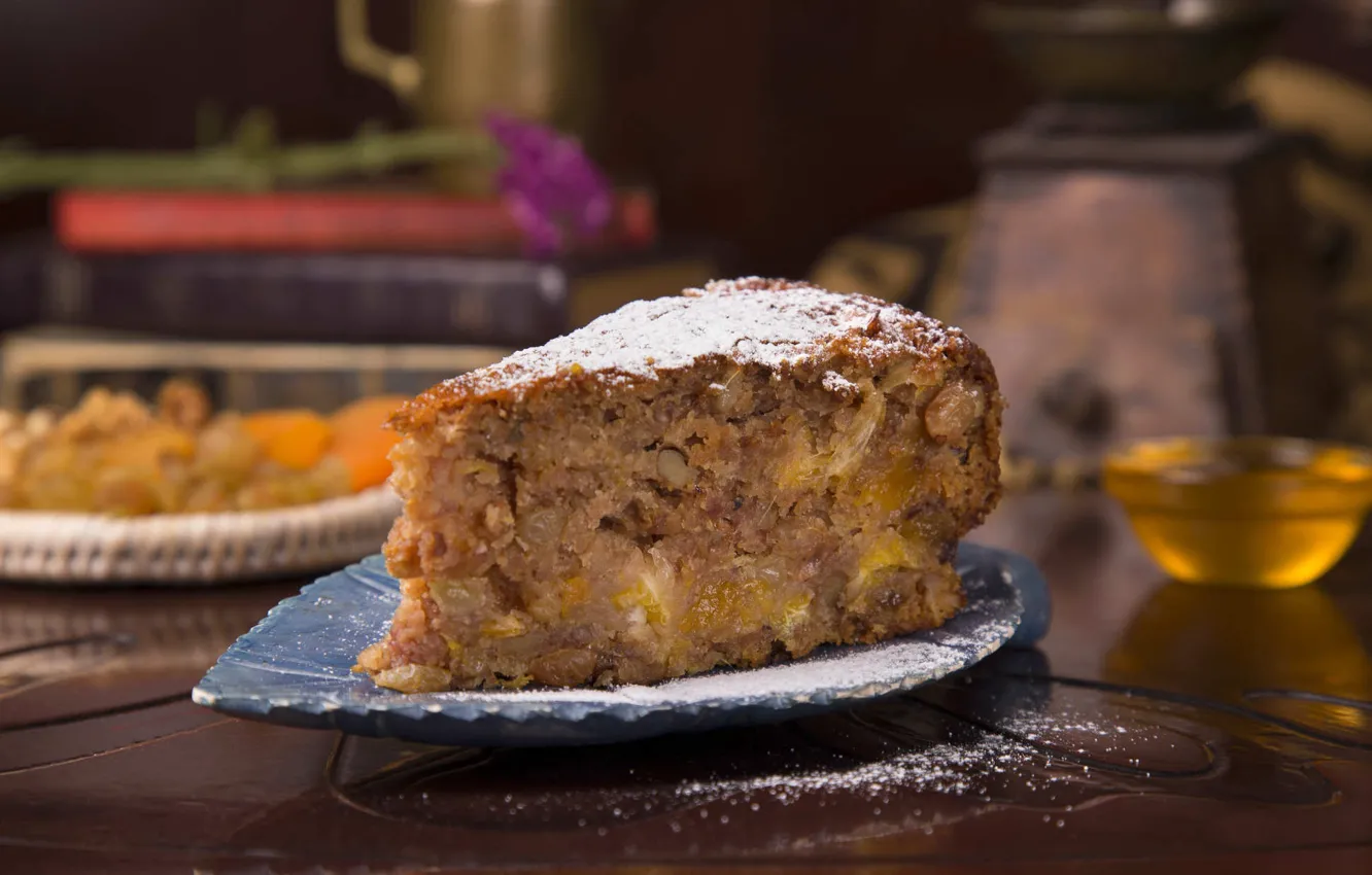 Фото обои мед, пирог, яблочный